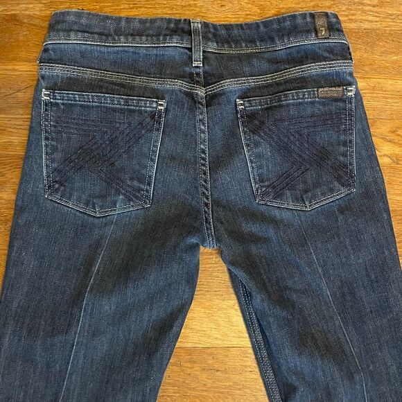 7 For All Mankind Flint Boot Cut 5 Pocket Embordered Womens Size 28 - Picture 6 of 13
